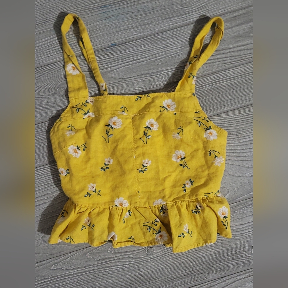 La hearts floral tank crop top